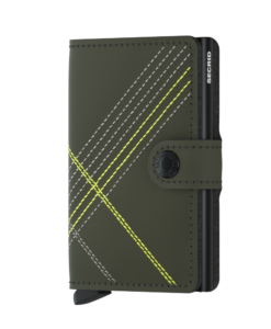 Secrid Miniwallet Stitch Linea Lime Cüzdan