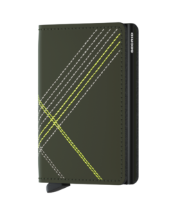 Secrid Slimwallet Stitch Linea Lime Cüzdan
