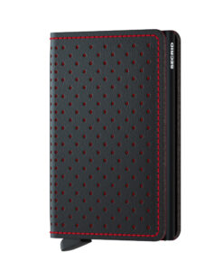 Secrid Slimwallet Perforated Black Red Cüzdan